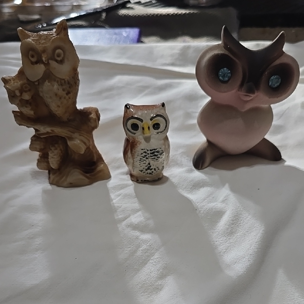 Charming Owl Figurine Set